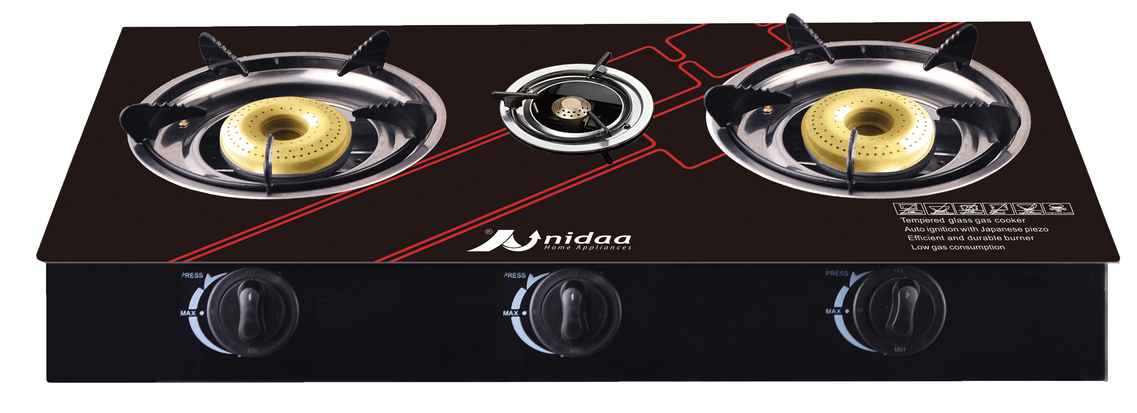 موقد غاز زجاجي للطاولة GS.29.01